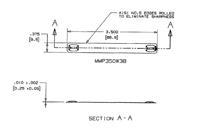 Permanently Embossed Stainless Steel Marker Tag