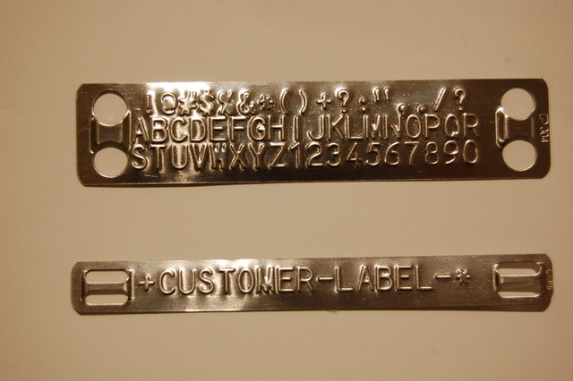 Permanently Embossed Stainless Steel Marker Tag